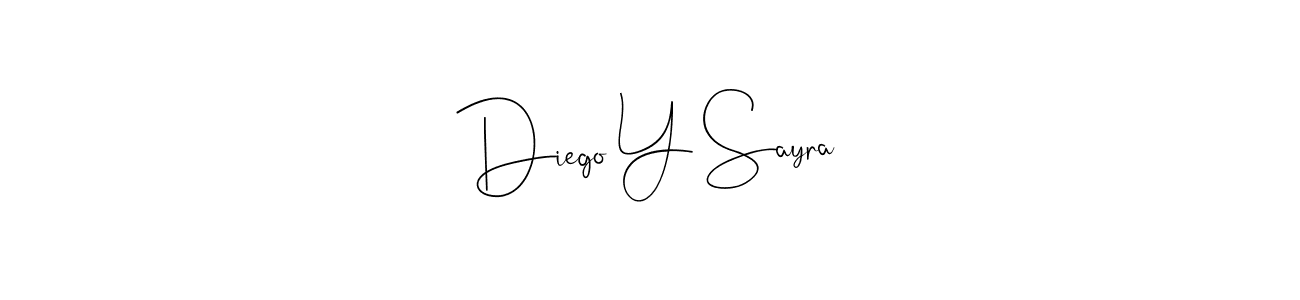 The best way (Andilay-7BmLP) to make a short signature is to pick only two or three words in your name. The name Diego Y Sayra include a total of six letters. For converting this name. Diego Y Sayra signature style 4 images and pictures png