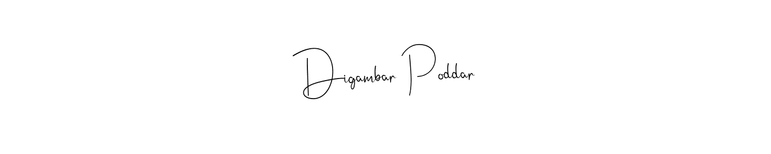 Create a beautiful signature design for name Digambar Poddar. With this signature (Andilay-7BmLP) fonts, you can make a handwritten signature for free. Digambar Poddar signature style 4 images and pictures png
