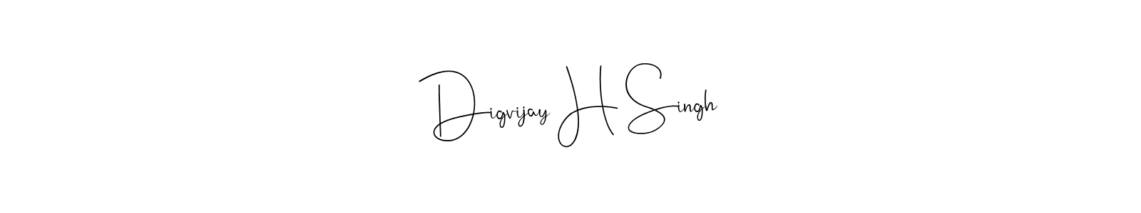 Make a beautiful signature design for name Digvijay H Singh. Use this online signature maker to create a handwritten signature for free. Digvijay H Singh signature style 4 images and pictures png