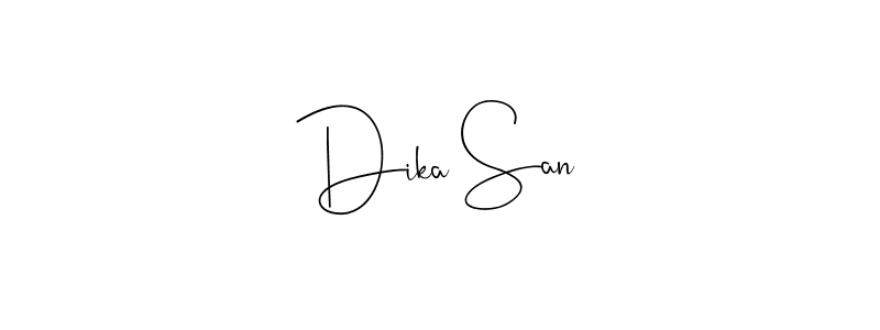 Make a beautiful signature design for name Dika San. Use this online signature maker to create a handwritten signature for free. Dika San signature style 4 images and pictures png