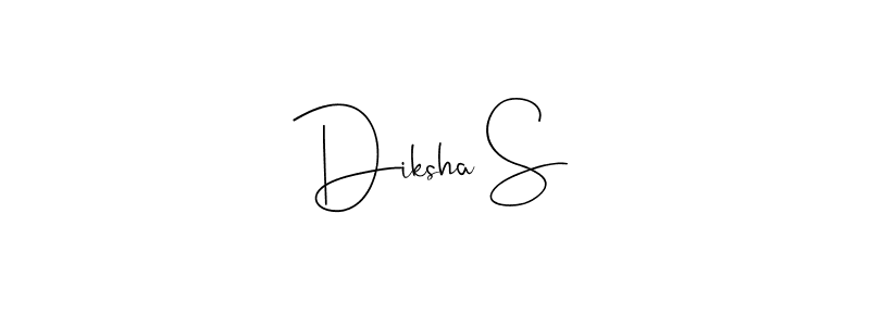 Create a beautiful signature design for name Diksha S. With this signature (Andilay-7BmLP) fonts, you can make a handwritten signature for free. Diksha S signature style 4 images and pictures png