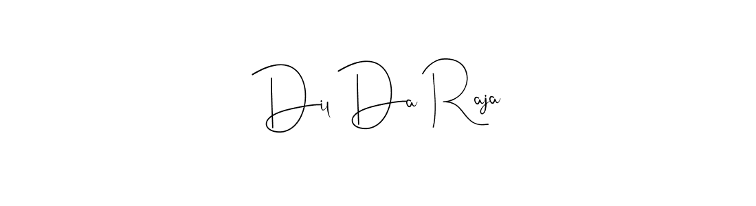 Andilay-7BmLP is a professional signature style that is perfect for those who want to add a touch of class to their signature. It is also a great choice for those who want to make their signature more unique. Get Dil Da Raja name to fancy signature for free. Dil Da Raja signature style 4 images and pictures png