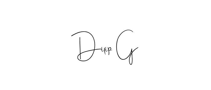Use a signature maker to create a handwritten signature online. With this signature software, you can design (Andilay-7BmLP) your own signature for name Dilip G. Dilip G signature style 4 images and pictures png