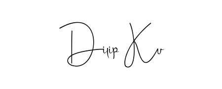 Transform the name Dilip Ku into a signature masterpiece using Andilay-7BmLP font. Ideal for photographers, artists, and creators looking for watermarks. Dilip Ku signature style 4 images and pictures png