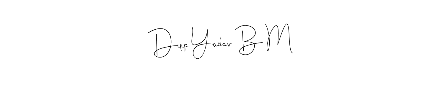 Dilip Yadav B M stylish signature style. Best Handwritten Sign (Andilay-7BmLP) for my name. Handwritten Signature Collection Ideas for my name Dilip Yadav B M. Dilip Yadav B M signature style 4 images and pictures png