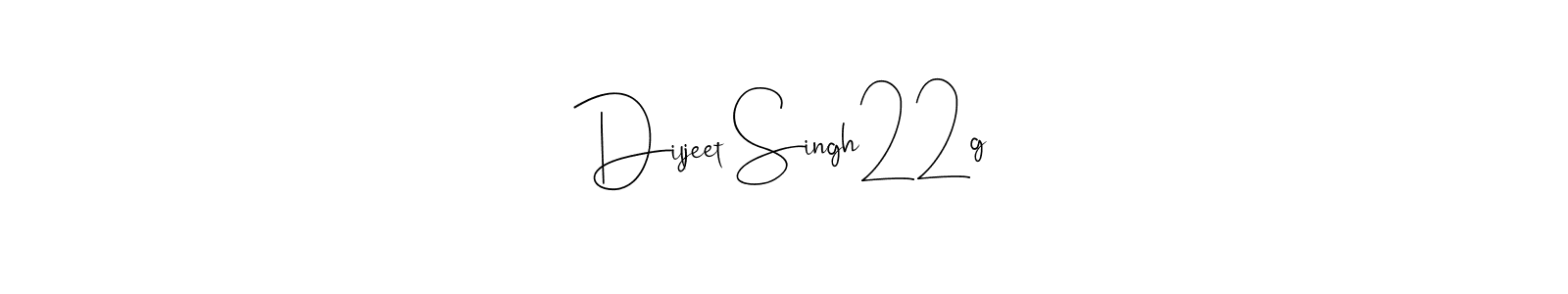 Diljeet Singh22g stylish signature style. Best Handwritten Sign (Andilay-7BmLP) for my name. Handwritten Signature Collection Ideas for my name Diljeet Singh22g. Diljeet Singh22g signature style 4 images and pictures png