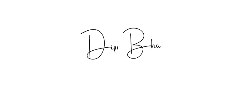 Also You can easily find your signature by using the search form. We will create Dilu Bha name handwritten signature images for you free of cost using Andilay-7BmLP sign style. Dilu Bha signature style 4 images and pictures png