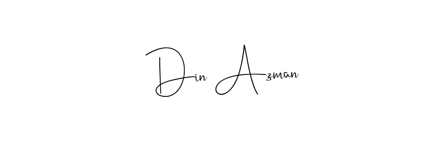 Create a beautiful signature design for name Din Azman. With this signature (Andilay-7BmLP) fonts, you can make a handwritten signature for free. Din Azman signature style 4 images and pictures png