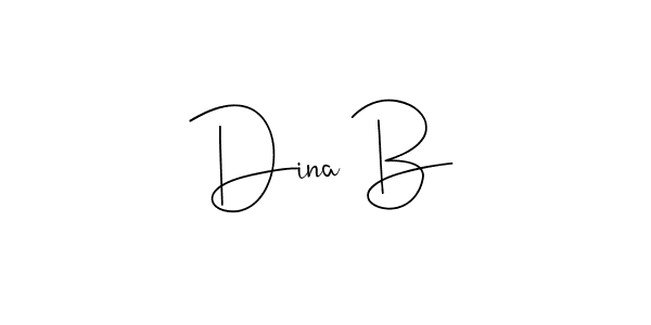 How to make Dina B signature? Andilay-7BmLP is a professional autograph style. Create handwritten signature for Dina B name. Dina B signature style 4 images and pictures png