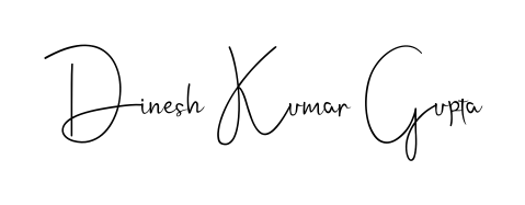 A sleek calligraphic signature for name Dinesh Kumar Gupta utilizing Andilay-7BmLP styling. Great for adding personal signatures to photos and art. Dinesh Kumar Gupta signature style 4 images and pictures png