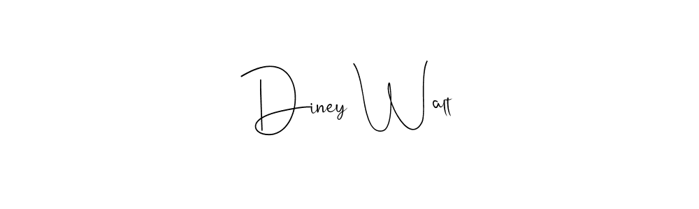 Make a beautiful signature design for name Diney Walt. With this signature (Andilay-7BmLP) style, you can create a handwritten signature for free. Diney Walt signature style 4 images and pictures png