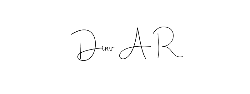 Use a signature maker to create a handwritten signature online. With this signature software, you can design (Andilay-7BmLP) your own signature for name Dinu A R. Dinu A R signature style 4 images and pictures png