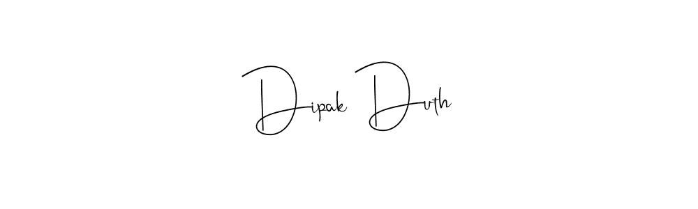Design your own signature with our free online signature maker. With this signature software, you can create a handwritten (Andilay-7BmLP) signature for name Dipak Duth. Dipak Duth signature style 4 images and pictures png