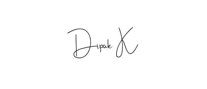 Make a short Dipak K signature style. Manage your documents anywhere anytime using Andilay-7BmLP. Create and add eSignatures, submit forms, share and send files easily. Dipak K signature style 4 images and pictures png