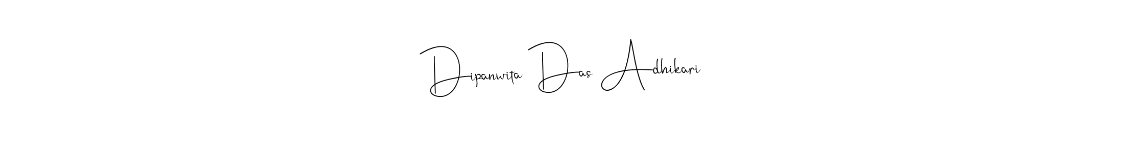 You should practise on your own different ways (Andilay-7BmLP) to write your name (Dipanwita Das Adhikari) in signature. don't let someone else do it for you. Dipanwita Das Adhikari signature style 4 images and pictures png