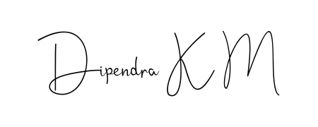 Designed for modern professionals: Dipendra K M name signature crafted with Andilay-7BmLP script. Ready for digital PDF workflows. Dipendra K M signature style 4 images and pictures png