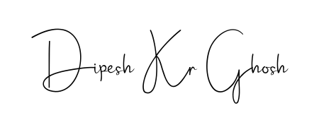 A sleek calligraphic signature for name Dipesh Kr Ghosh utilizing Andilay-7BmLP styling. Great for adding personal signatures to photos and art. Dipesh Kr Ghosh signature style 4 images and pictures png