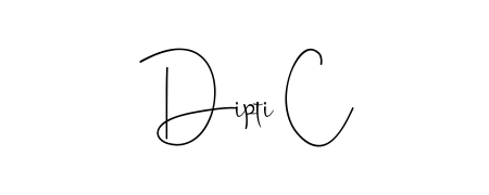 Create your official email sign-off with Dipti C name in Andilay-7BmLP style. Crisp, clean, and perfectly legible across all screens. Dipti C signature style 4 images and pictures png