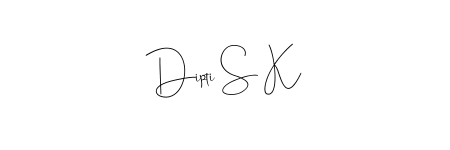 Design your own signature with our free online signature maker. With this signature software, you can create a handwritten (Andilay-7BmLP) signature for name Dipti S K. Dipti S K signature style 4 images and pictures png