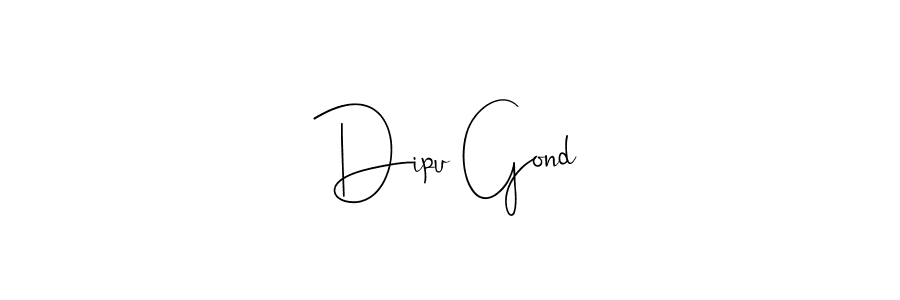 Design your own signature with our free online signature maker. With this signature software, you can create a handwritten (Andilay-7BmLP) signature for name Dipu Gond. Dipu Gond signature style 4 images and pictures png