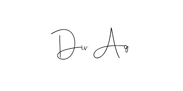 Make a beautiful signature design for name Div Ag. Use this online signature maker to create a handwritten signature for free. Div Ag signature style 4 images and pictures png