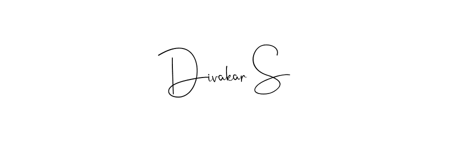 Also we have Divakar S name is the best signature style. Create professional handwritten signature collection using Andilay-7BmLP autograph style. Divakar S signature style 4 images and pictures png