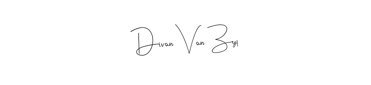 You should practise on your own different ways (Andilay-7BmLP) to write your name (Divan Van Zyl) in signature. don't let someone else do it for you. Divan Van Zyl signature style 4 images and pictures png