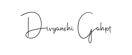 Create your official email sign-off with Divyanshi Gahlot name in Andilay-7BmLP style. Crisp, clean, and perfectly legible across all screens. Divyanshi Gahlot signature style 4 images and pictures png