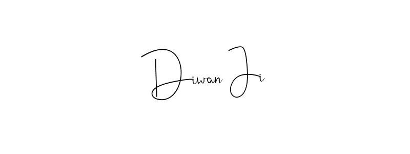 How to make Diwan Ji name signature. Use Andilay-7BmLP style for creating short signs online. This is the latest handwritten sign. Diwan Ji signature style 4 images and pictures png