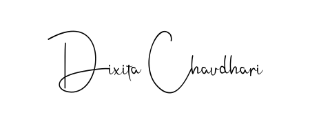 Create your official email sign-off with Dixita Chaudhari name in Andilay-7BmLP style. Crisp, clean, and perfectly legible across all screens. Dixita Chaudhari signature style 4 images and pictures png