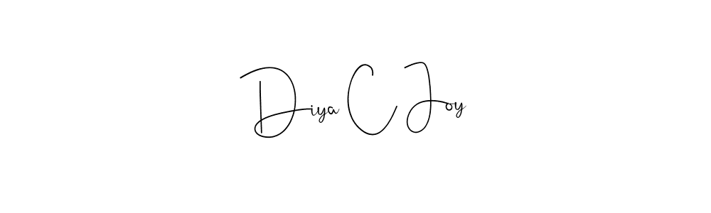 Also we have Diya C Joy name is the best signature style. Create professional handwritten signature collection using Andilay-7BmLP autograph style. Diya C Joy signature style 4 images and pictures png