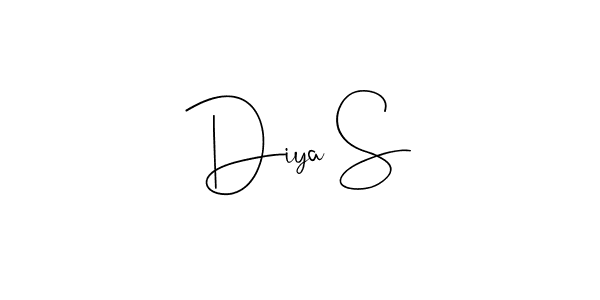 Also You can easily find your signature by using the search form. We will create Diya S name handwritten signature images for you free of cost using Andilay-7BmLP sign style. Diya S signature style 4 images and pictures png