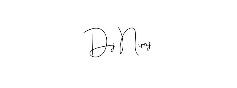 Use a signature maker to create a handwritten signature online. With this signature software, you can design (Andilay-7BmLP) your own signature for name Dj Niraj. Dj Niraj signature style 4 images and pictures png