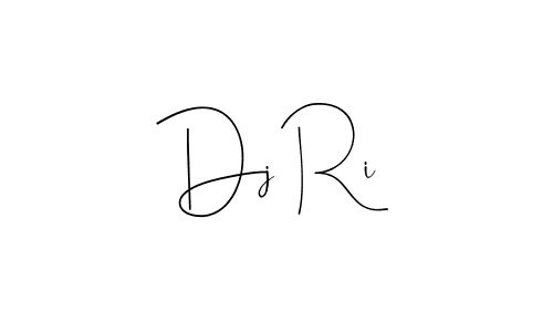 Design your own signature with our free online signature maker. With this signature software, you can create a handwritten (Andilay-7BmLP) signature for name Dj Ri. Dj Ri signature style 4 images and pictures png