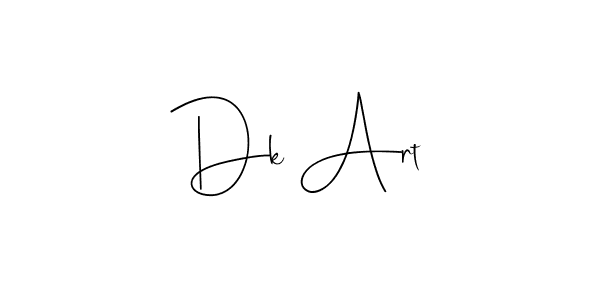 Make a beautiful signature design for name Dk Art. With this signature (Andilay-7BmLP) style, you can create a handwritten signature for free. Dk Art signature style 4 images and pictures png