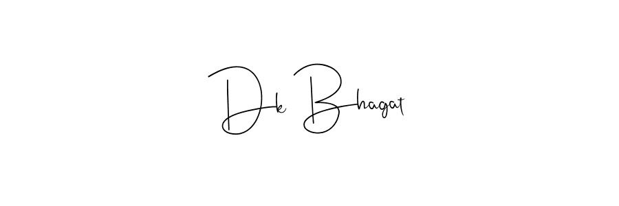 How to make Dk Bhagat name signature. Use Andilay-7BmLP style for creating short signs online. This is the latest handwritten sign. Dk Bhagat signature style 4 images and pictures png