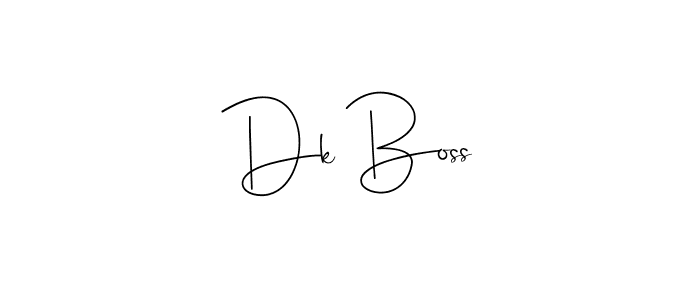 Dk Boss stylish signature style. Best Handwritten Sign (Andilay-7BmLP) for my name. Handwritten Signature Collection Ideas for my name Dk Boss. Dk Boss signature style 4 images and pictures png