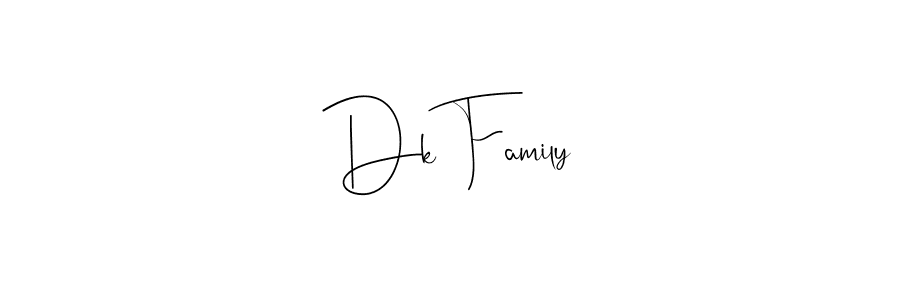 Design your own signature with our free online signature maker. With this signature software, you can create a handwritten (Andilay-7BmLP) signature for name Dk Family. Dk Family signature style 4 images and pictures png