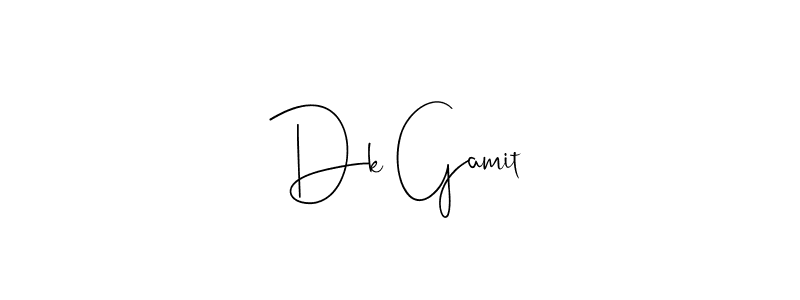 Design your own signature with our free online signature maker. With this signature software, you can create a handwritten (Andilay-7BmLP) signature for name Dk Gamit. Dk Gamit signature style 4 images and pictures png