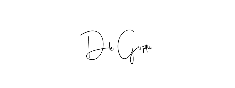 You should practise on your own different ways (Andilay-7BmLP) to write your name (Dk Gupta) in signature. don't let someone else do it for you. Dk Gupta signature style 4 images and pictures png