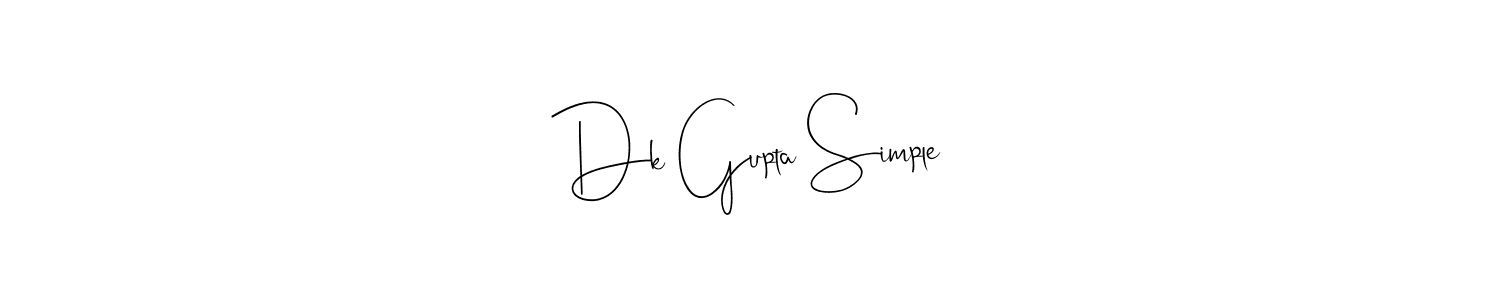 Also we have Dk Gupta Simple name is the best signature style. Create professional handwritten signature collection using Andilay-7BmLP autograph style. Dk Gupta Simple signature style 4 images and pictures png