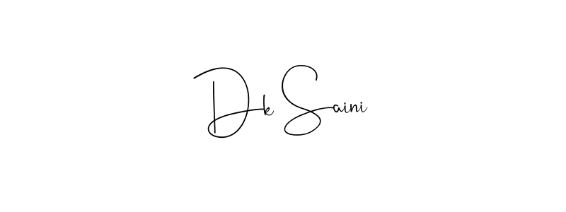 Make a beautiful signature design for name Dk Saini. Use this online signature maker to create a handwritten signature for free. Dk Saini signature style 4 images and pictures png