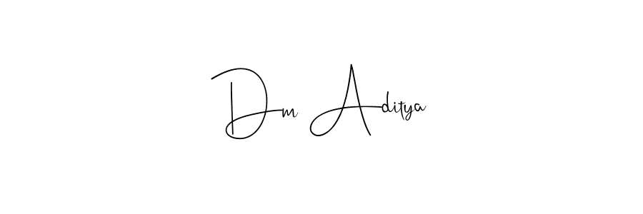 Similarly Andilay-7BmLP is the best handwritten signature design. Signature creator online .You can use it as an online autograph creator for name Dm Aditya. Dm Aditya signature style 4 images and pictures png