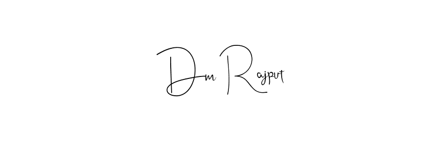 How to make Dm Rajput name signature. Use Andilay-7BmLP style for creating short signs online. This is the latest handwritten sign. Dm Rajput signature style 4 images and pictures png