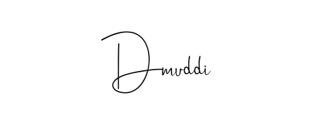 Achieve flawless digital penmanship with Dmuddi name in Andilay-7BmLP font. The perfect tool for creating online signatures. Dmuddi signature style 4 images and pictures png