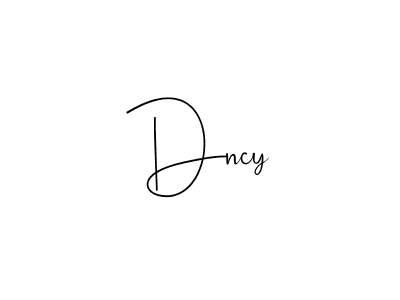 Make a beautiful signature design for name Dncy. With this signature (Andilay-7BmLP) style, you can create a handwritten signature for free. Dncy signature style 4 images and pictures png