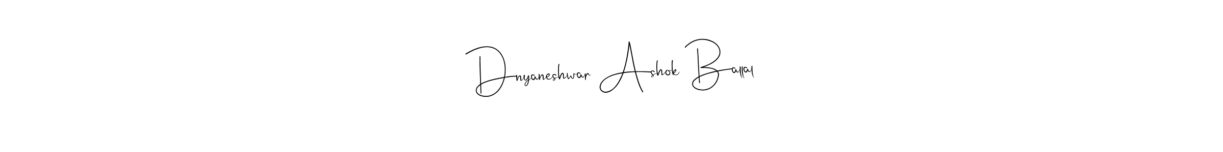 You can use this online signature creator to create a handwritten signature for the name Dnyaneshwar Ashok Ballal. This is the best online autograph maker. Dnyaneshwar Ashok Ballal signature style 4 images and pictures png