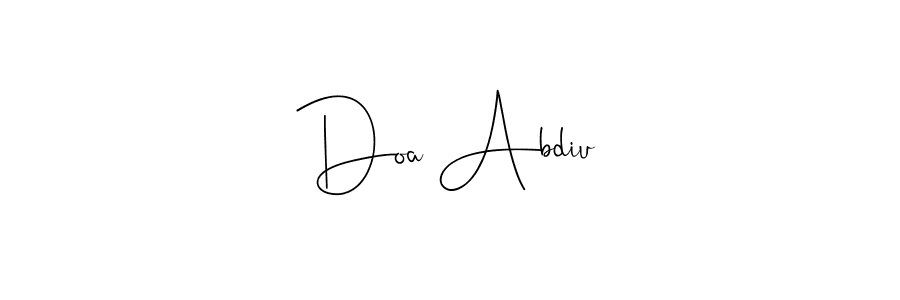 How to Draw Doa Abdiu signature style? Andilay-7BmLP is a latest design signature styles for name Doa Abdiu. Doa Abdiu signature style 4 images and pictures png