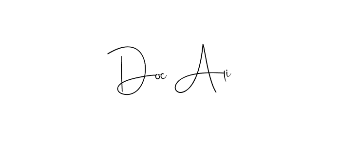 You should practise on your own different ways (Andilay-7BmLP) to write your name (Doc Ali) in signature. don't let someone else do it for you. Doc Ali signature style 4 images and pictures png