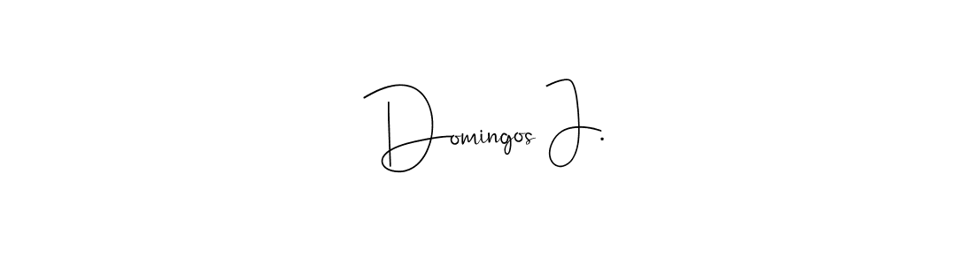 How to make Domingos J. name signature. Use Andilay-7BmLP style for creating short signs online. This is the latest handwritten sign. Domingos J. signature style 4 images and pictures png